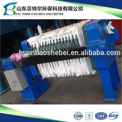 Wasserfilter Schlamm Dehydrator Platte und Rahmen Filterpresse mit 3kw Online-Unterstützung